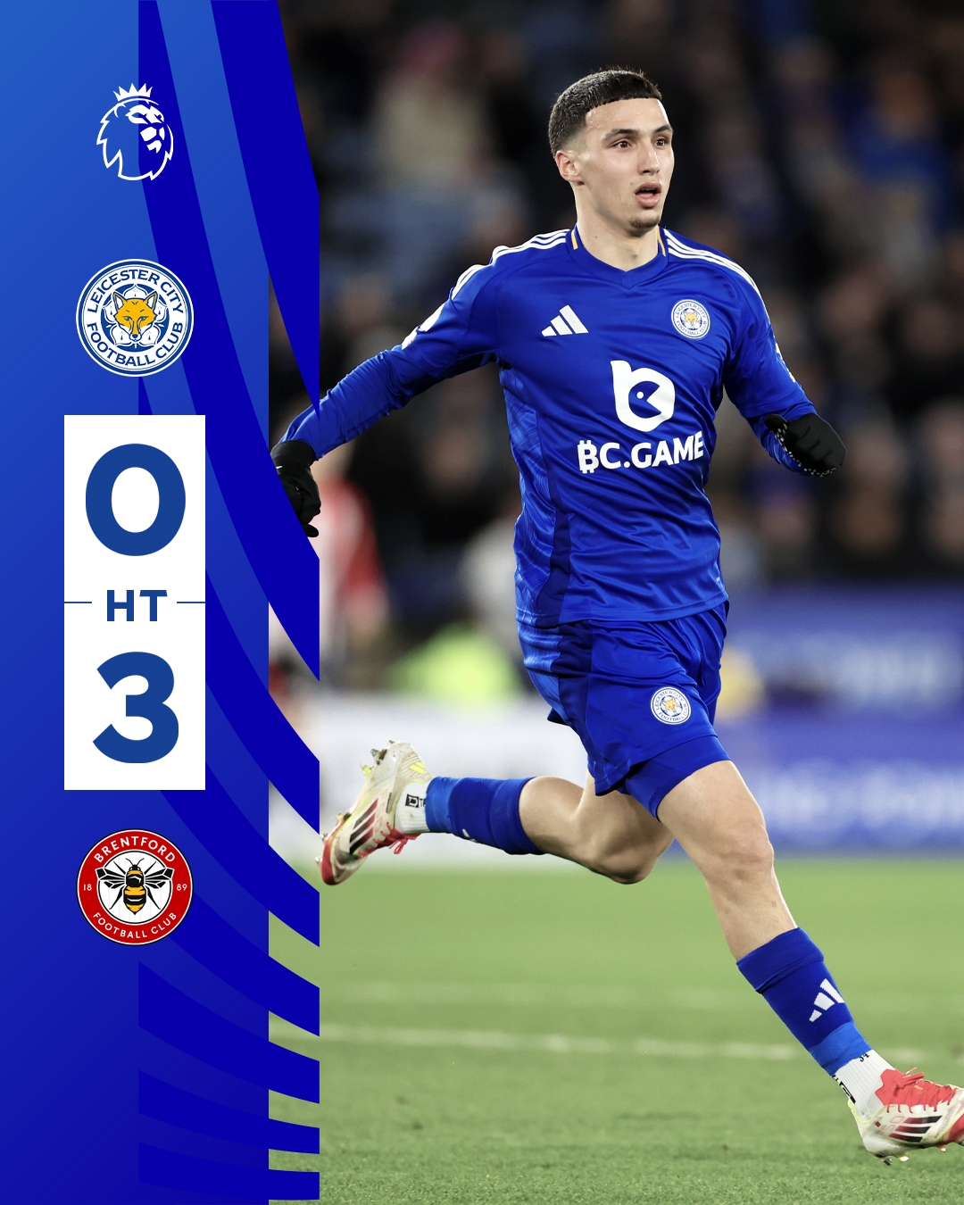  半場(chǎng)0-3！萊斯特若不進(jìn)球輸球，將主場(chǎng)6連敗0進(jìn)球創(chuàng)歷史最糟戰(zhàn)績(jī)